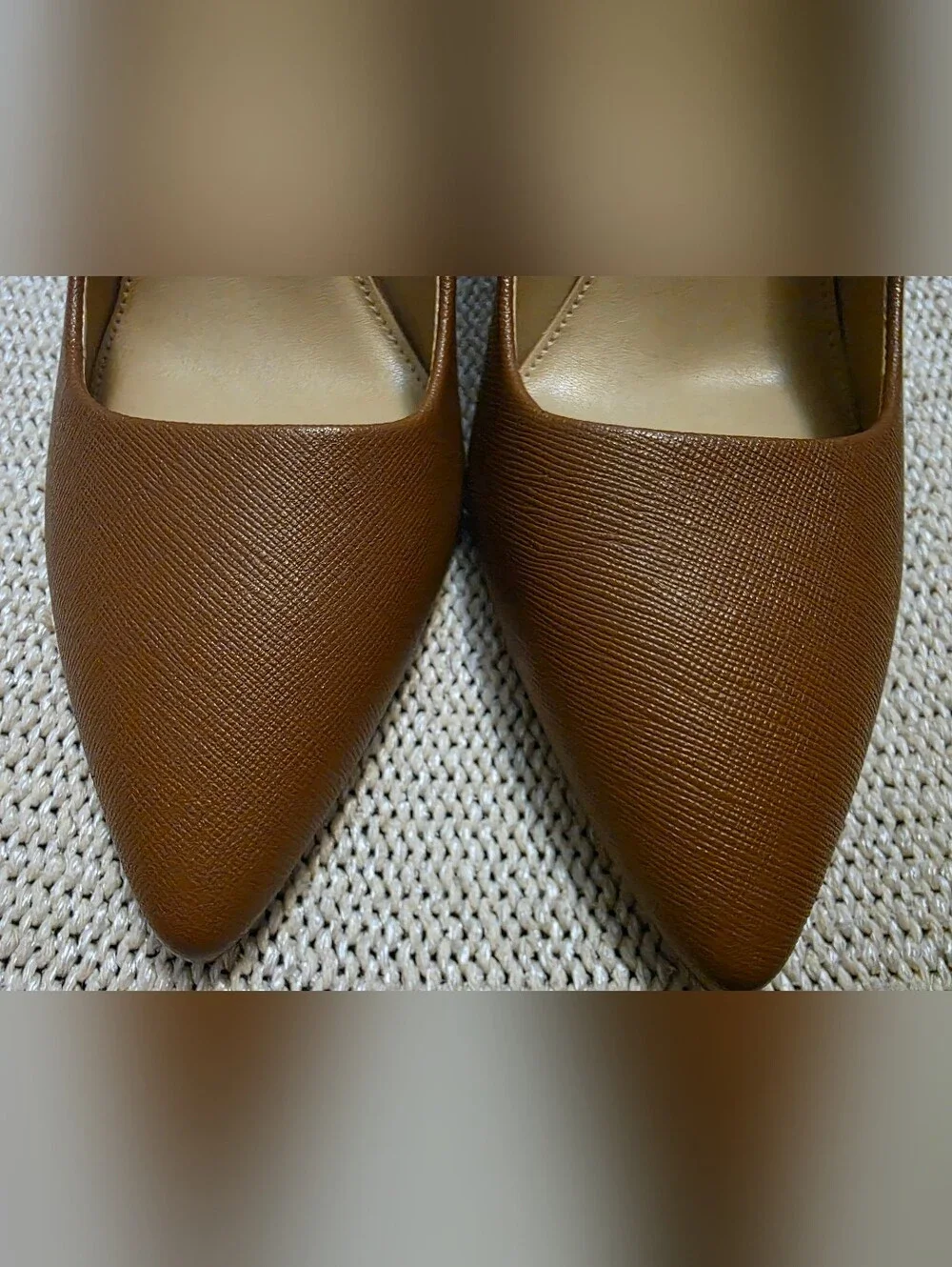 NEW Michael Kors Camel Brown Saffiano Leather Pumps – Size 8